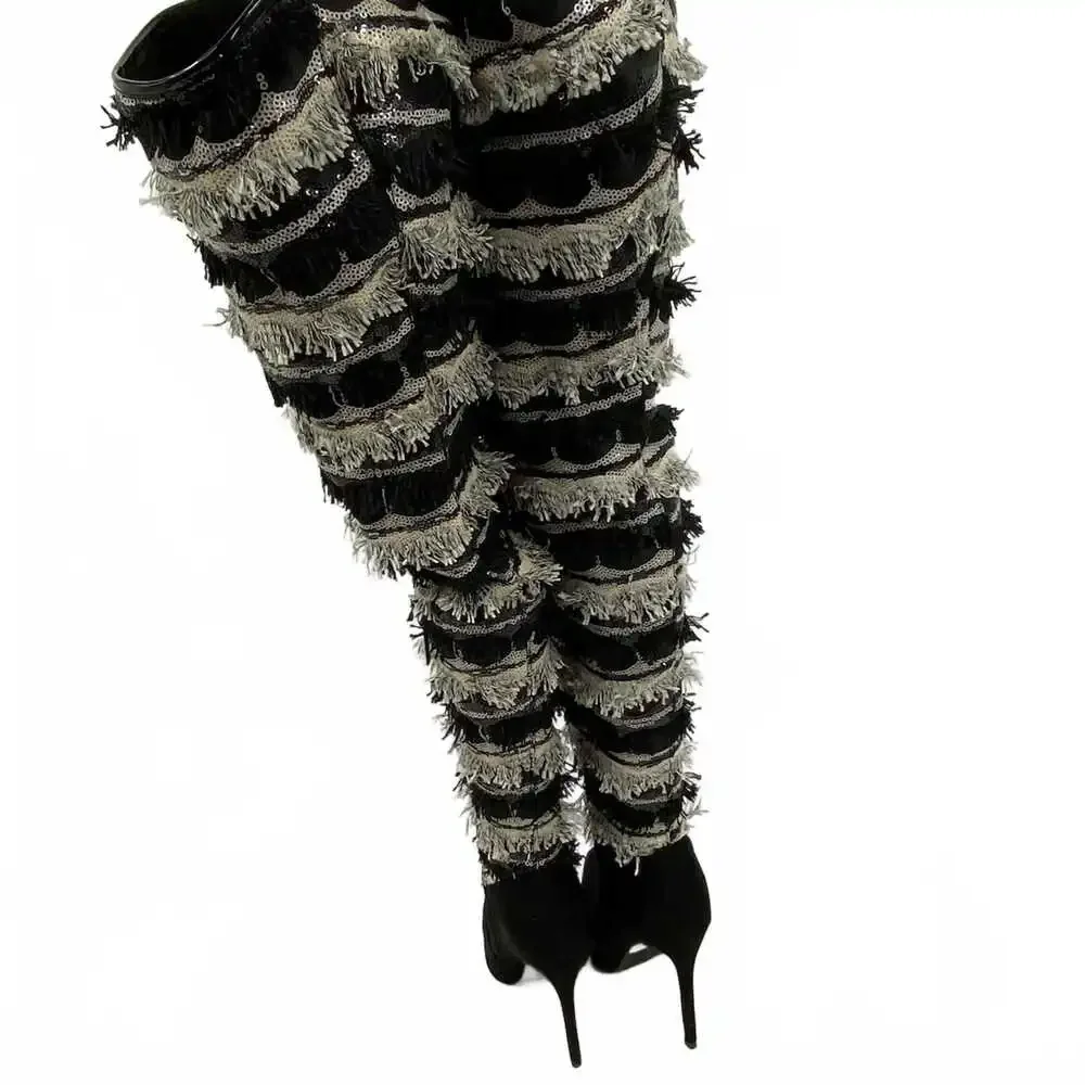 Elegant Collection Black/Gray Baylee Stiletto | Women’s Size 6.5